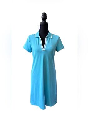 Nautica Blue Polo Boat Dress with White Trim